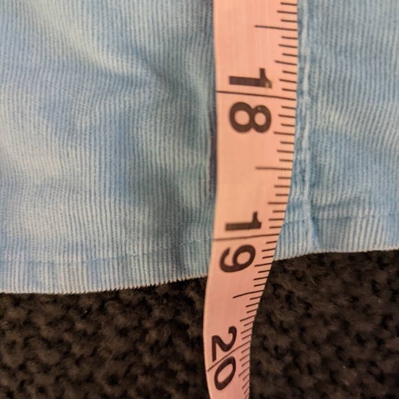 Talbot's size Petite small light blue corduroy snap down shirt - Picture 12 of 12